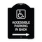 Signmission Accessible Parking on Right Arrow W/ Graphic Heavy-Gauge Aluminum Sign, 24" x 18", BW-1824-24355 A-DES-BW-1824-24355 - alternate 1